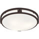 Titania 3 Light 16 inch Bronze Flush Mount Ceiling Light