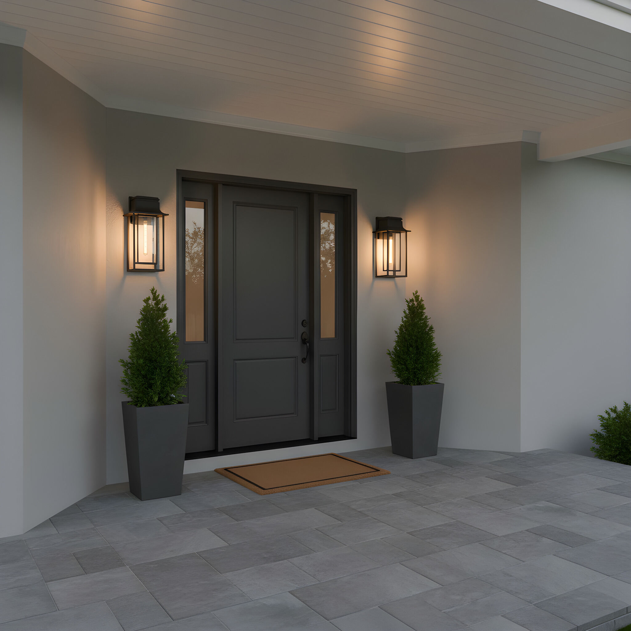 Garner 1 Light 24 inch Matte Black Outdoor Wall Lantern