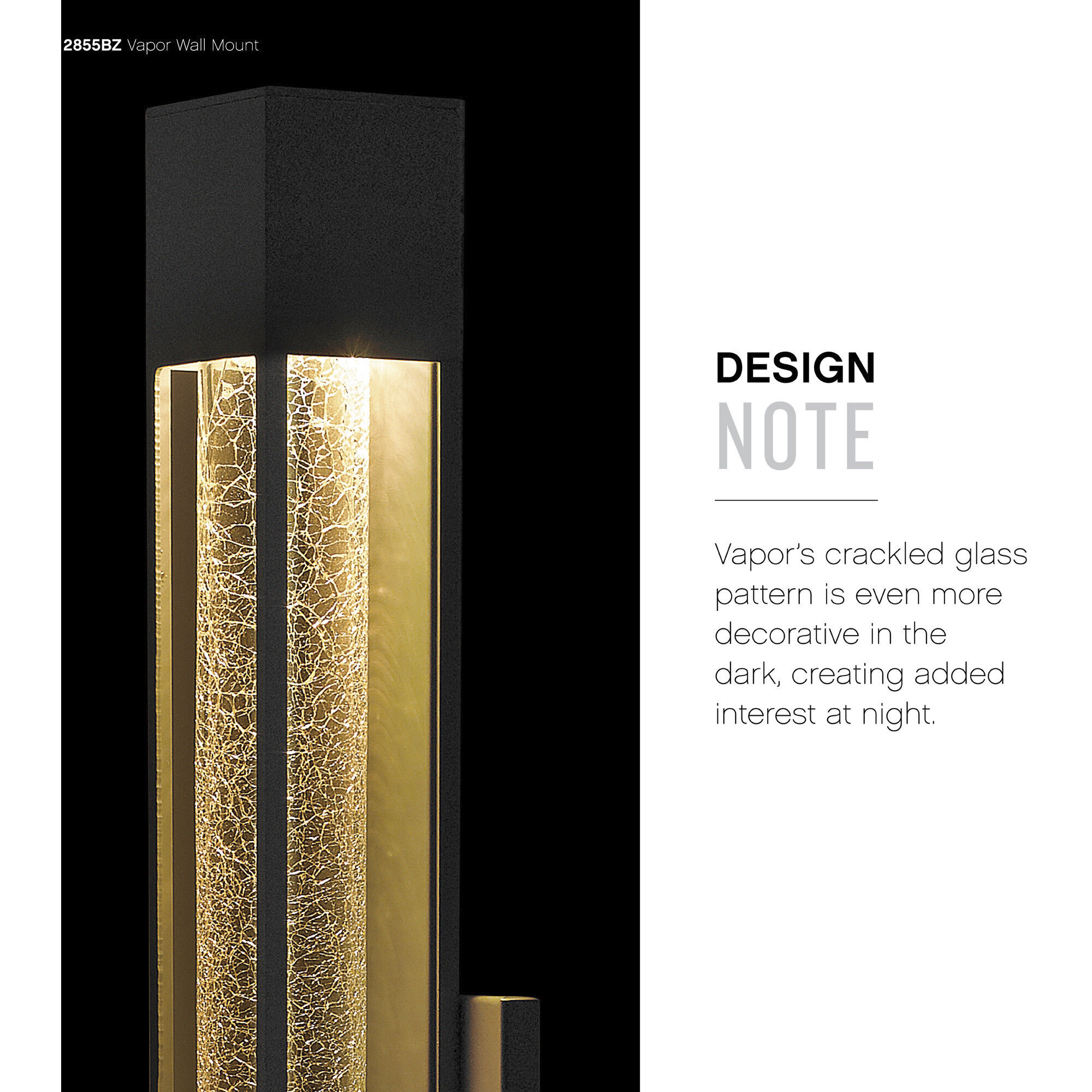 Vapor Outdoor Wall Mount Lantern in Bronze, Medium