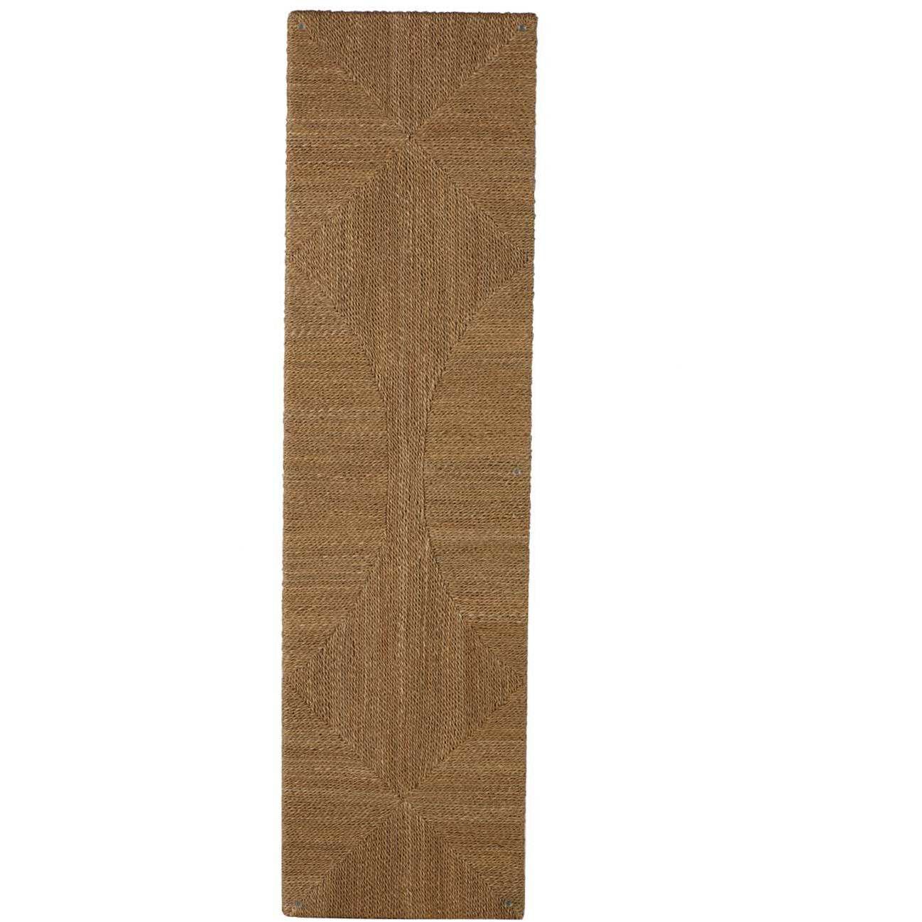 Dandridge 64 X 17 inch Natural Seagrass / Tempered Glass Console Table