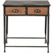 Cambridge 23 X 13 inch Antique Black with Brown Console Table, Rectangular