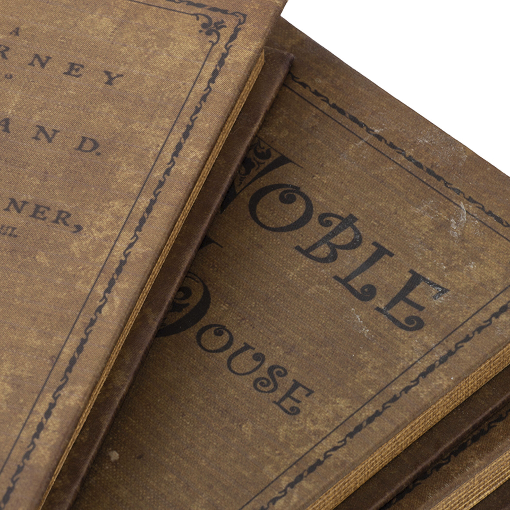 Anita 5.5 X 1.5 inch Brown Book Box, Set of 4