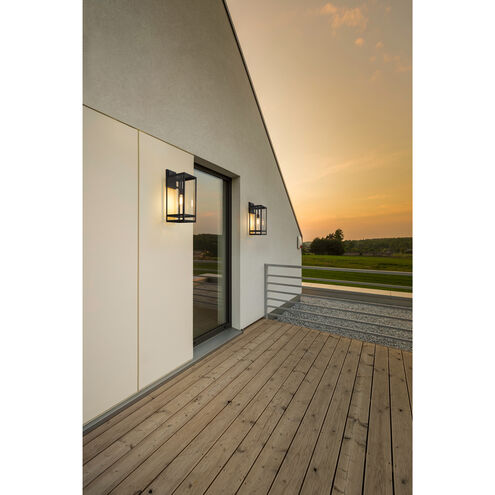 Nuri 1 Light 21.25 inch Black Outdoor Wall Light