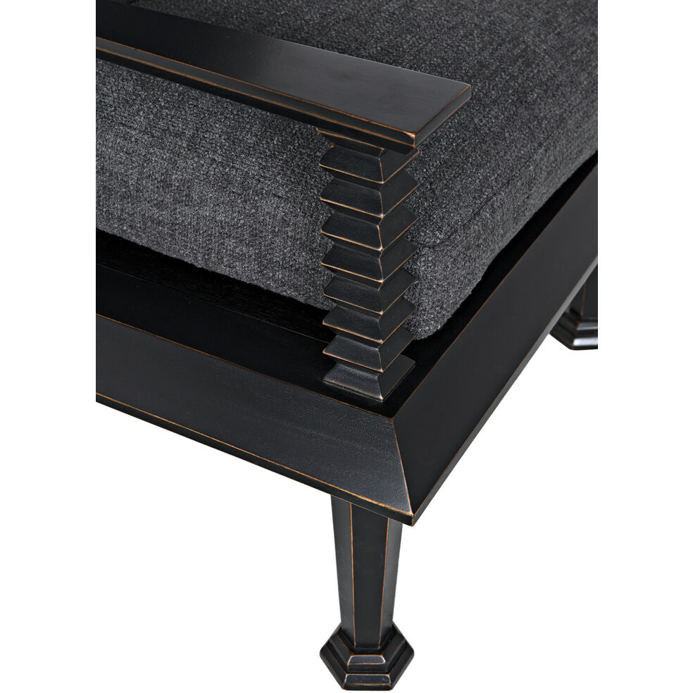 Resurrection Hand-Rubbed Black Occasional Chair