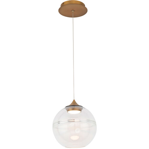 Bistro LED 10 inch Aged Brass Pendant Ceiling Light, dweLED