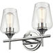 Ashford 2 Light 13.75 inch Chrome Bathroom Vanity Light Wall Light
