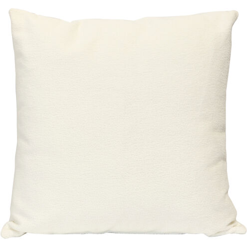 Armour 24 inch White Pillow