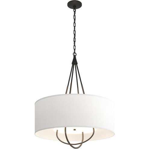 Loop 4 Light 28 inch Black and Natural Iron Pendant Ceiling Light in Black/Natural Iron, Natural Anna