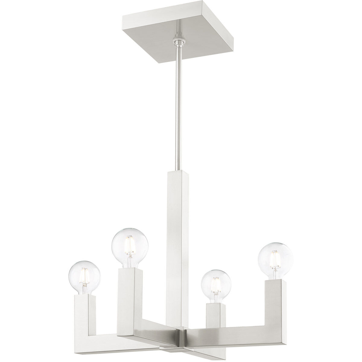 Solna 4 Light 20 inch Brushed Nickel Chandelier Ceiling Light