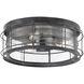 Fletcher 3 Light 14.25 inch Oxidized Black Outdoor Flush Mount