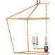 Denison 6 Light 40 inch Mole Black/Natural Rattan Lantern Pendant Ceiling Light