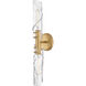 Capri Wall Mount Bath Wall Light in Distressed Brass