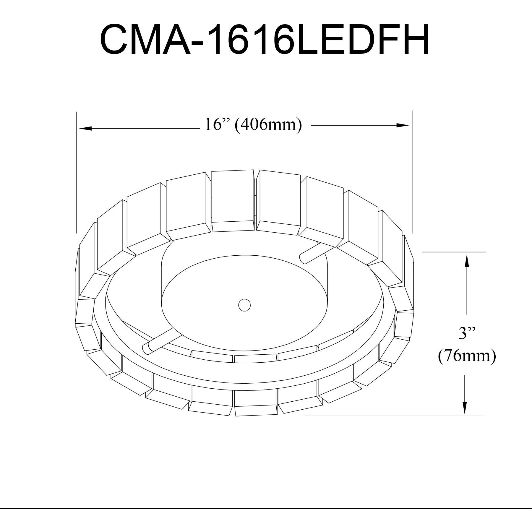 Camila LED 16 inch Aged Brass Flush Mount Ceiling Light