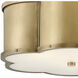 Chance LED 18 inch Heritage Brass Indoor Semi-Flush Mount Ceiling Light