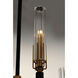 Flambeau LED 33 inch Black and Antique Brass Chandelier Ceiling Light