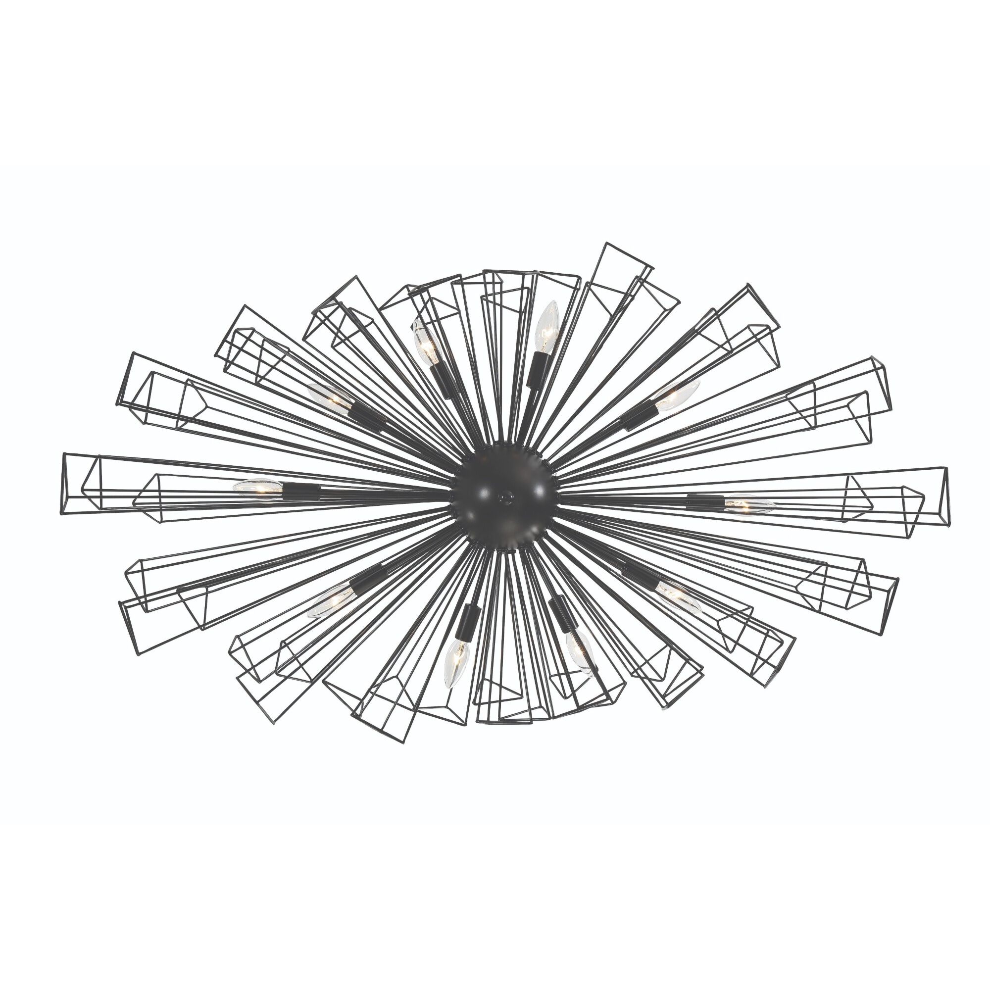 Dendelio 10 Light 24.5 inch Black Chandelier Ceiling Light