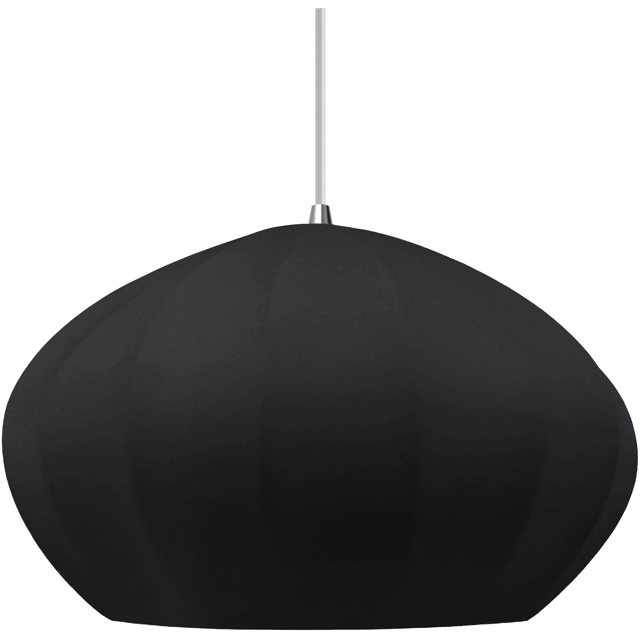 Radiance Collection - Fluted Pendant Ceiling Light in Polished Chrome, Dedicated LED, White Cord, Carbon Matte Black/Champagne Gold, Form+Finish+Function