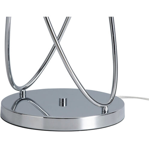 Internal 58 inch 40.00 watt Polished Chrome and Chrome Floor Lamp Portable Light