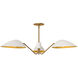 Alora Mood Oscar Pendant Ceiling Light in Aged Gold and White