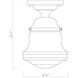 Vaughn 1 Light 10.5 inch Chrome Flush Mount Ceiling Light
