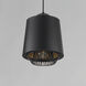 Phoenix Single Pendant Ceiling Light in Black/Gold