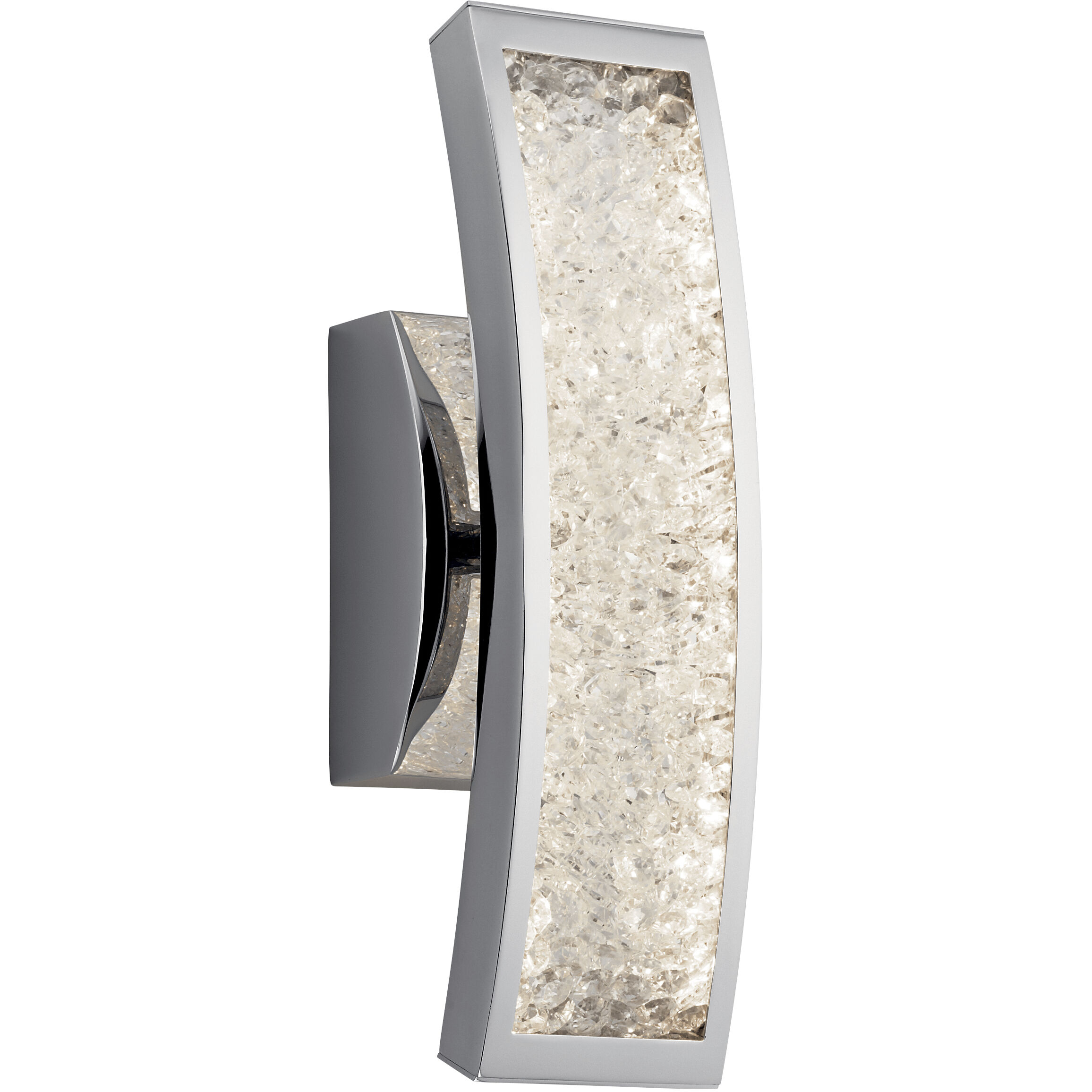 Crushed Ice LED 4.75 inch Chrome ADA Wall Sconce Wall Light
