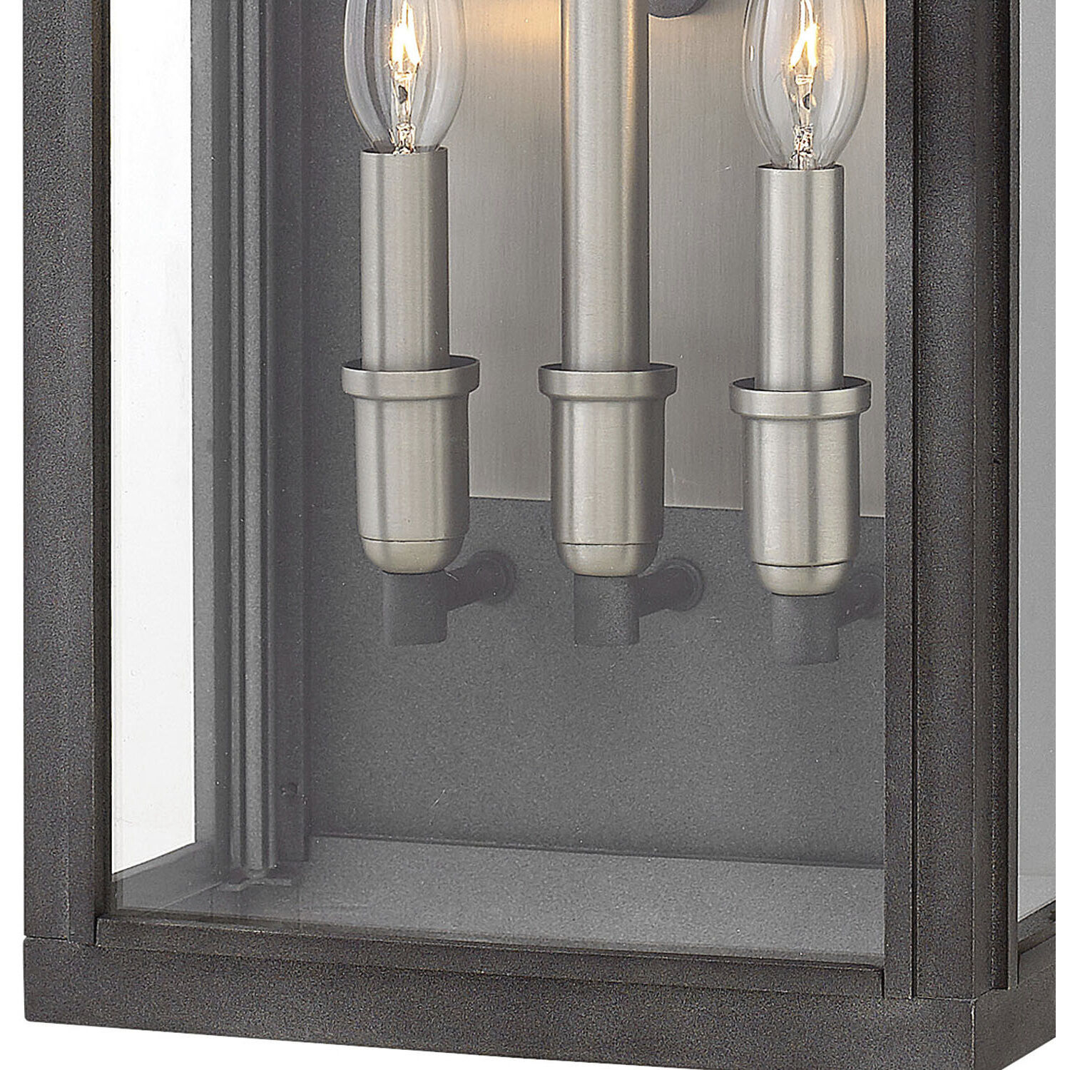 Sutcliffe LED 22 inch Aged Zinc with Antique Nickel Outdoor Wall Mount Lantern, Large