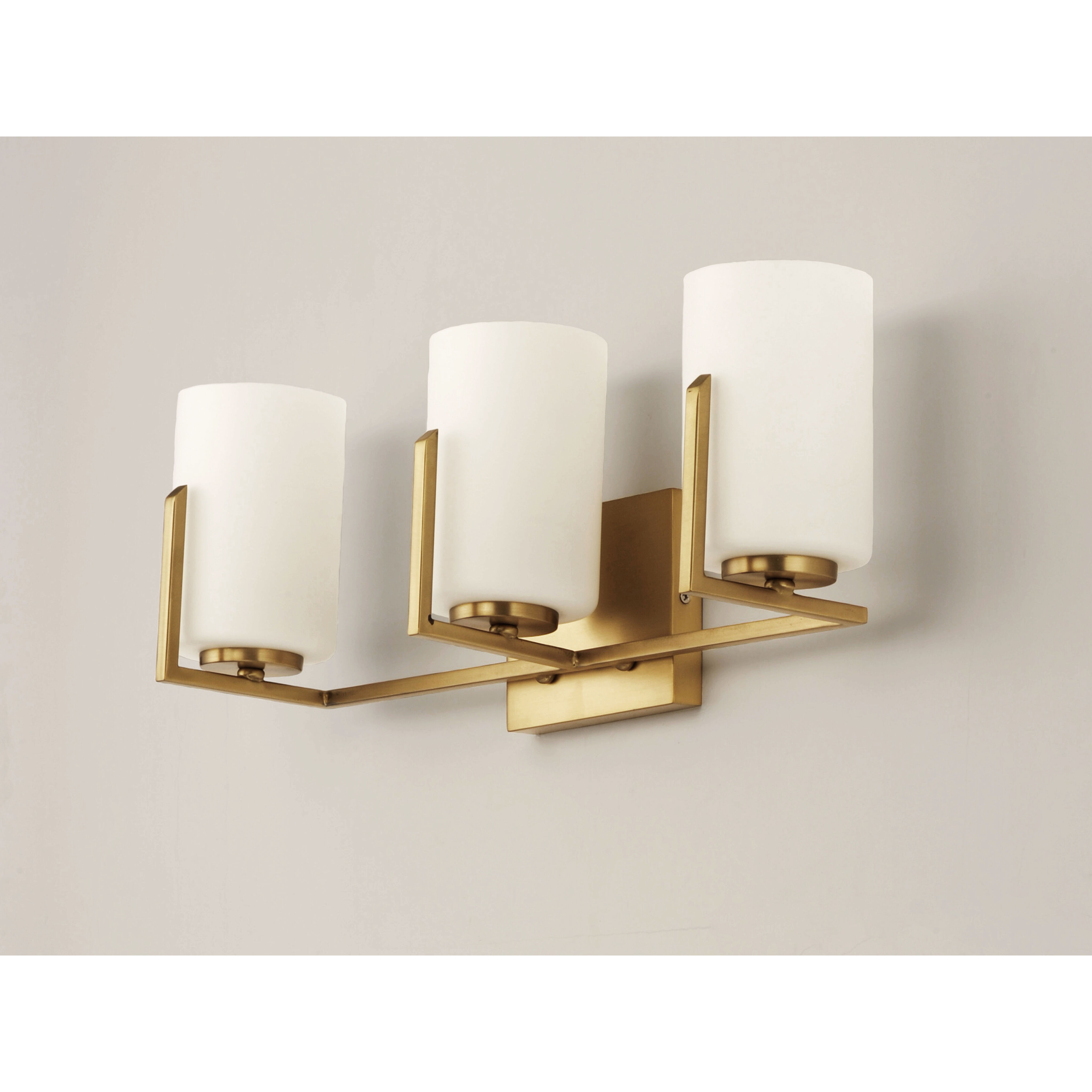 Dart 3 Light 21.25 inch Satin Brass Vanity Light Wall Light
