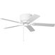 Linden 52 Hugger 52 inch Matte White Ceiling Fan