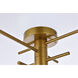 Xavier 4 Light 26 inch Brass Flush Mount Ceiling Light