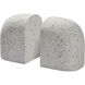 Bruno 4.75 inch White Speckled Bookends, Set of 2