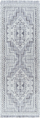 Broadway 87 X 31 inch Light Grey Rug, Runner