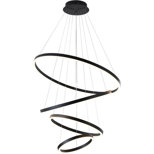 Canada LED 39 inch Matte Black LED Chandelier Ceiling Light