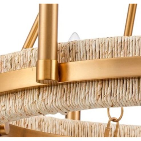 Copa 6 Light 29 inch Natural Brass Chandelier Ceiling Light