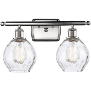 Ballston Small Waverly 2 Light 16 inch Brushed Satin Nickel Bath Vanity Light Wall Light, Ballston
