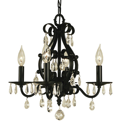 Liebestraum 4 Light 16 inch Mahogany Bronze Mini Chandelier Ceiling Light