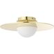 Solstice LED 15.75 inch Polished Brass Convertible Pendant Ceiling Light
