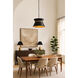 Mad Hatter 4 Light 24 inch Matte Black and French Gold Pendant Ceiling Light