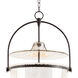 Southern Living Emerson Bell Jar 4 Light 18.25 inch Oil Rubbed Bronze Pendant Ceiling Light, Large