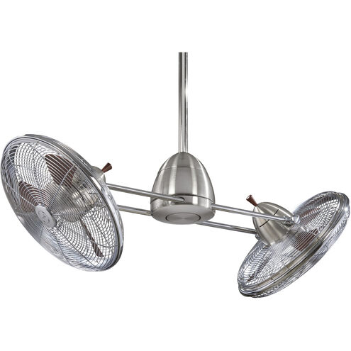 Vintage Gyro 42 inch Brushed Nickel/Chrome with Rosewood Blades Ceiling Fan