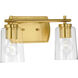 Adley 2 Light 14 inch Satin Brass Bath Vanity Wall Light