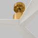 Adler 52 inch Burnished Brass with Matte White Blades Indoor/Outdoor Ceiling Fan
