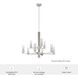 Gatz 9 Light 30 inch Brushed Nickel 2-Tier Chandelier Ceiling Light