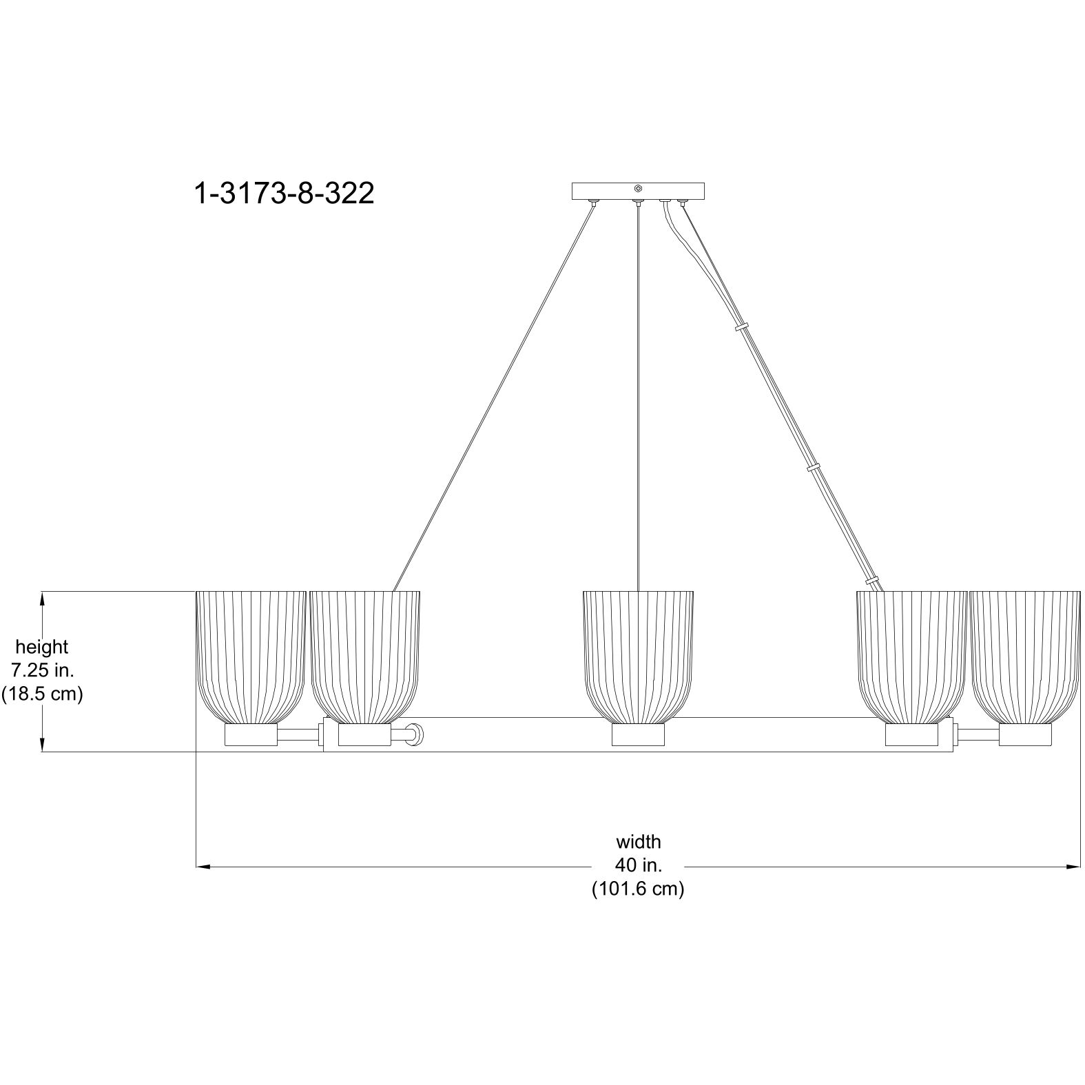 Isla Blanca 8 Light 40 inch Warm Brass Chandelier Ceiling Light