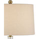 Zyphyrine 34 inch 150 watt Clear and Gold and Antique Brass Table Lamp Portable Light