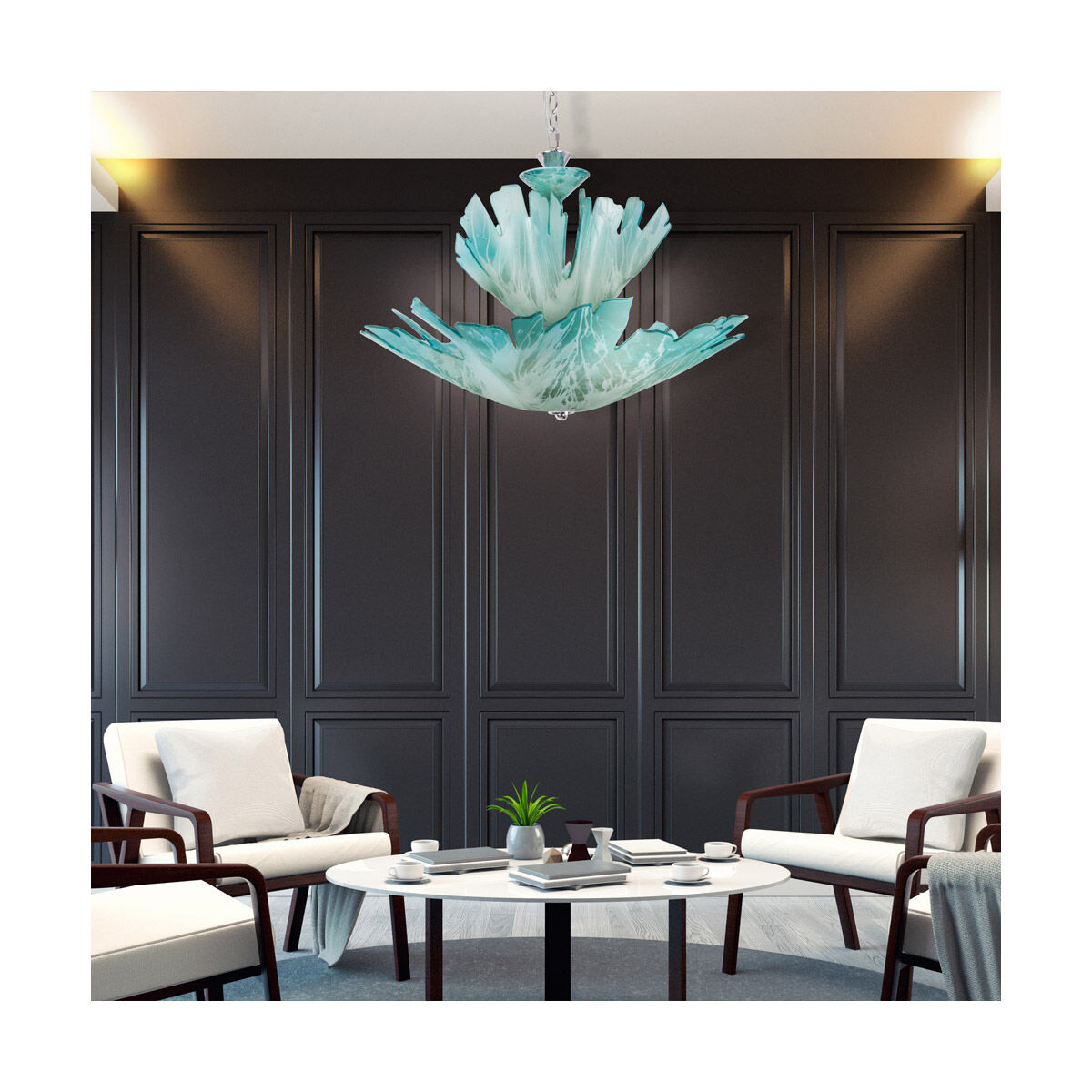 Bayview 6 Light 30 inch Chrome Chandelier Ceiling Light, Private Events