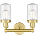 Dover 2 Light 15.5 inch Satin Gold Bath Vanity Light Wall Light in Seedy