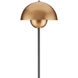 La Rue 58 inch 7 watt Brushed Brass/Black Floor Lamp Portable Light