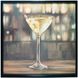 Martini Acid Dipped Black with Gloss Black Framed Wall Art