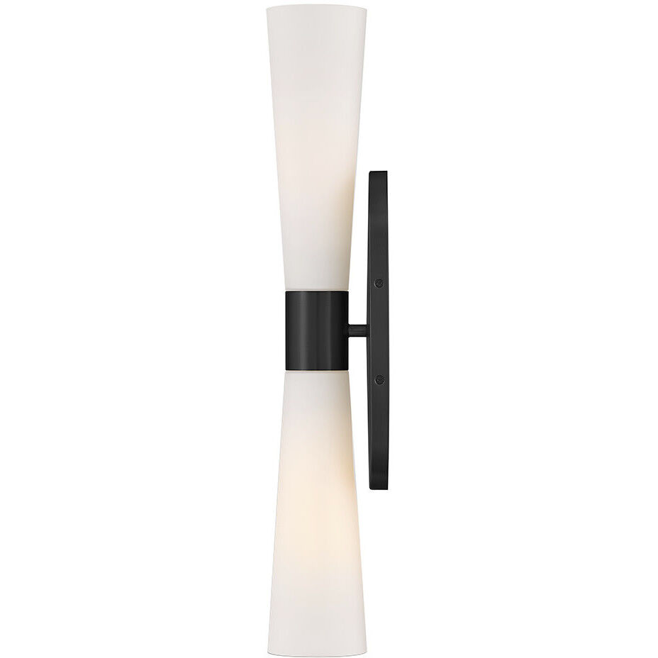 Beau 2 Light 5.25 inch Black Linear Bath Sconce Wall Light